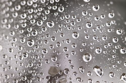 Free Macro view of dew drops on a spider web capturing reflections and intricate patterns. Stock Photo