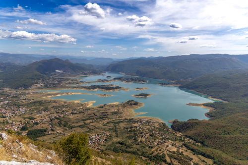 Free Stunning aerial photography capturing Lake Rama and the lush terrain of Bosnia and Herzegovina. Stock Photo