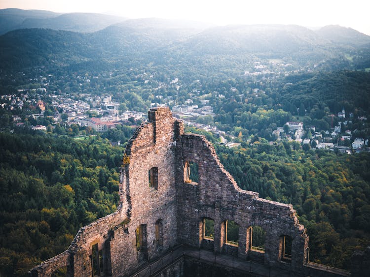 Ruins Of Hohenbaden Castle In Baden-Baden, Germany
