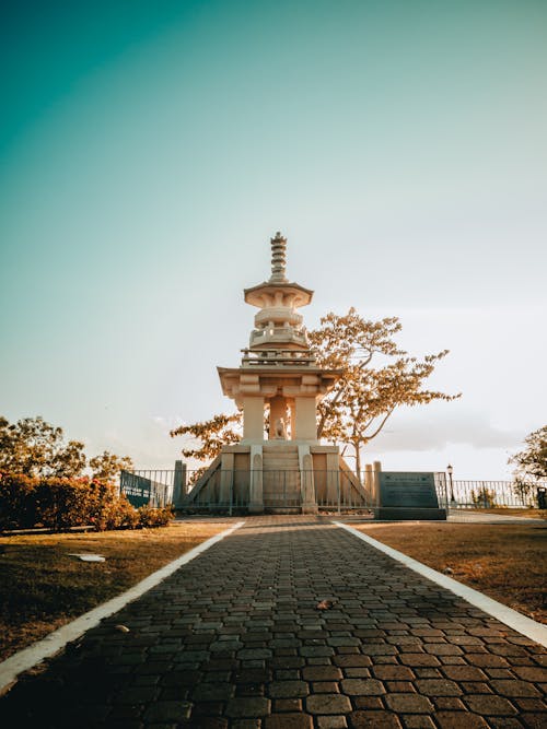 Small temple with old fashioned architecture