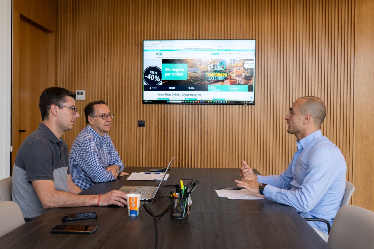 Professionals in an office meeting