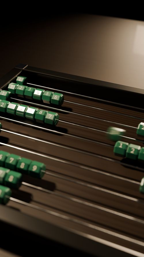 Free Artistic shot of a green abacus with blurred motion, showcasing a modern abstract style. Stock Photo