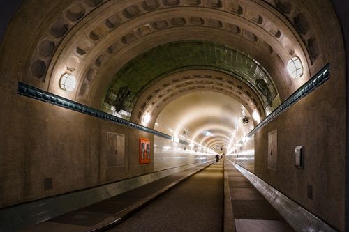 Free Explore the iconic Old Elbe Tunnel in Hamburg, featuring its architectural charm and tunnel perspective. Stock Photo
