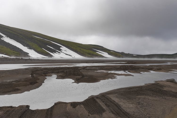 Gray Sky Over A Mountain