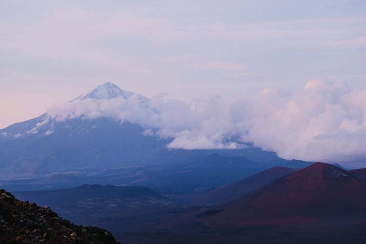 Clouds Covering A Volcano