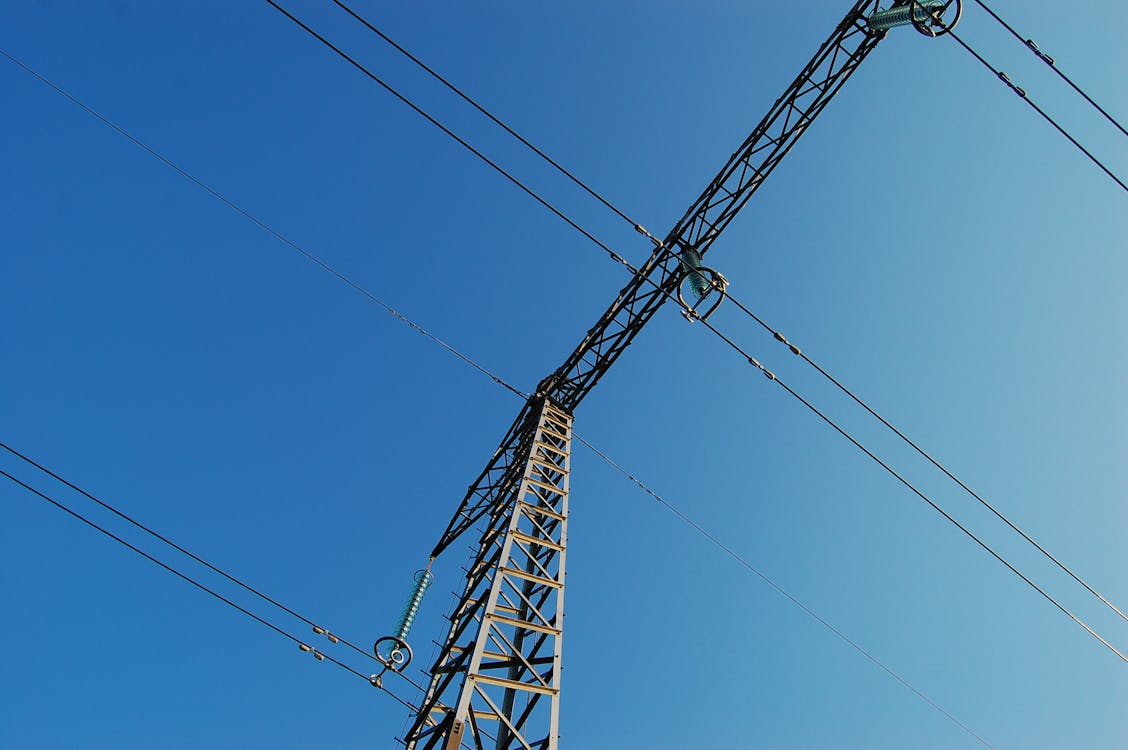 Free stock photo of blue, line, powerline