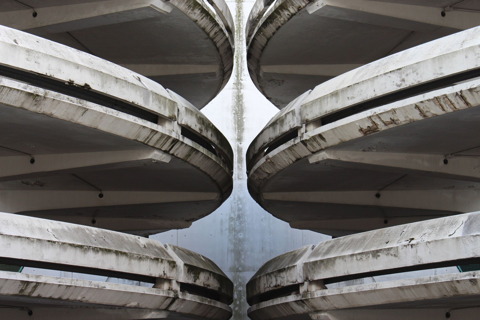 Dirty Exterior of a Car Park