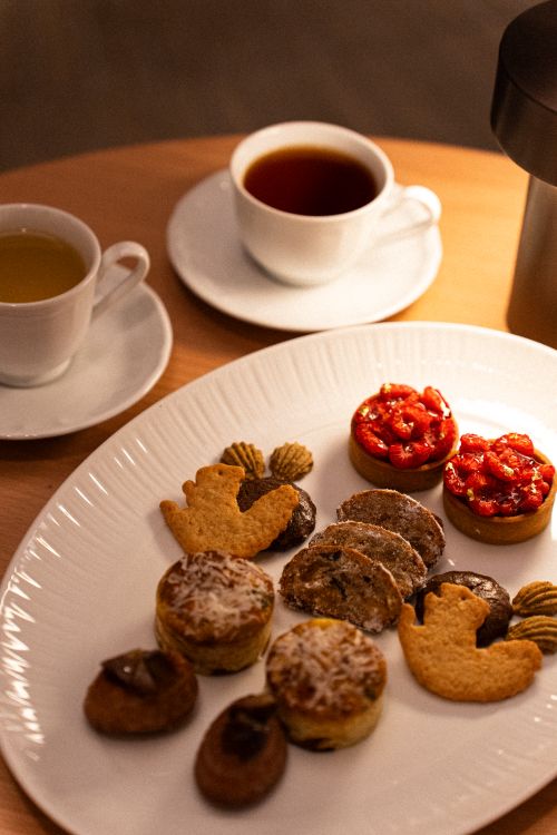Free A cozy setup with a variety of desserts and tea in Tokyo, Japan. Stock Photo