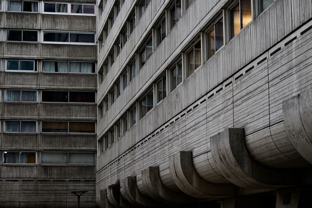 Concrete facade study — photo by Serinus on Pexels