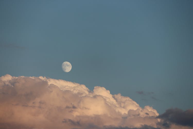 Full Moon Over Clouds