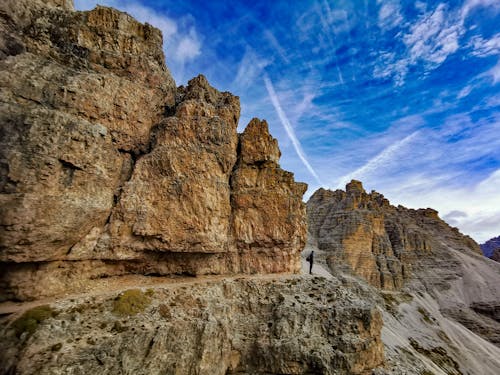 Brown Rocky Mountain Under Blue Sky