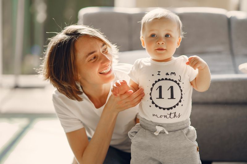 Pregnant woman smiling outdoors