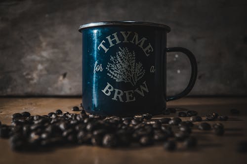 A Mug and Coffee Beans