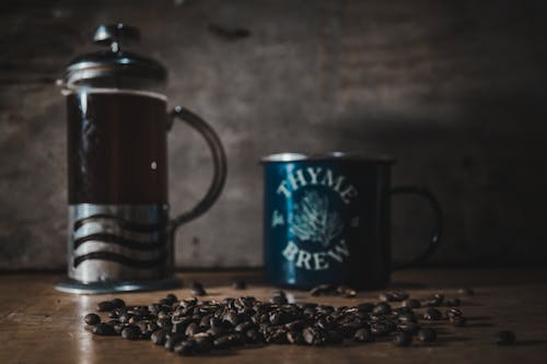 Free Fresh Coffee Beans Brewing Stock Photo