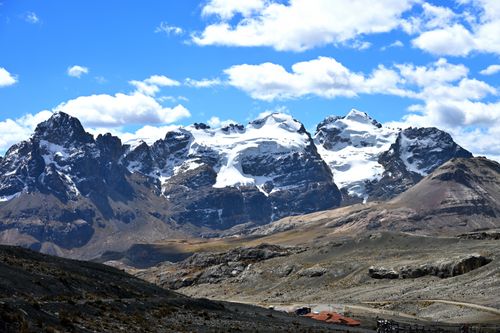Free Stunning view of the snow-capped Andes in the Cordillera Blanca region, Peru. Stock Photo