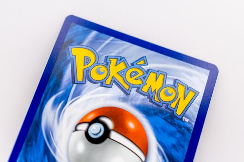 Free High-quality image of a Pokémon trading card featuring iconic logo and design. Stock Photo