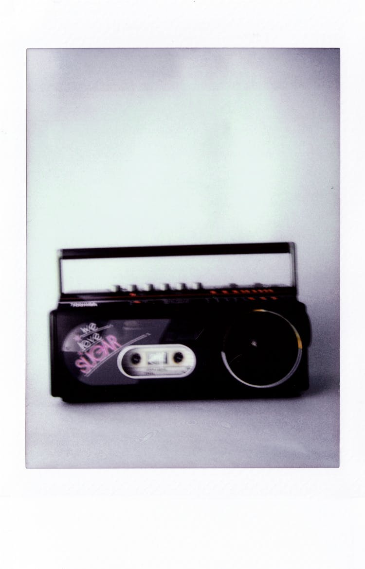 Polaroid Photo Of A Boombox