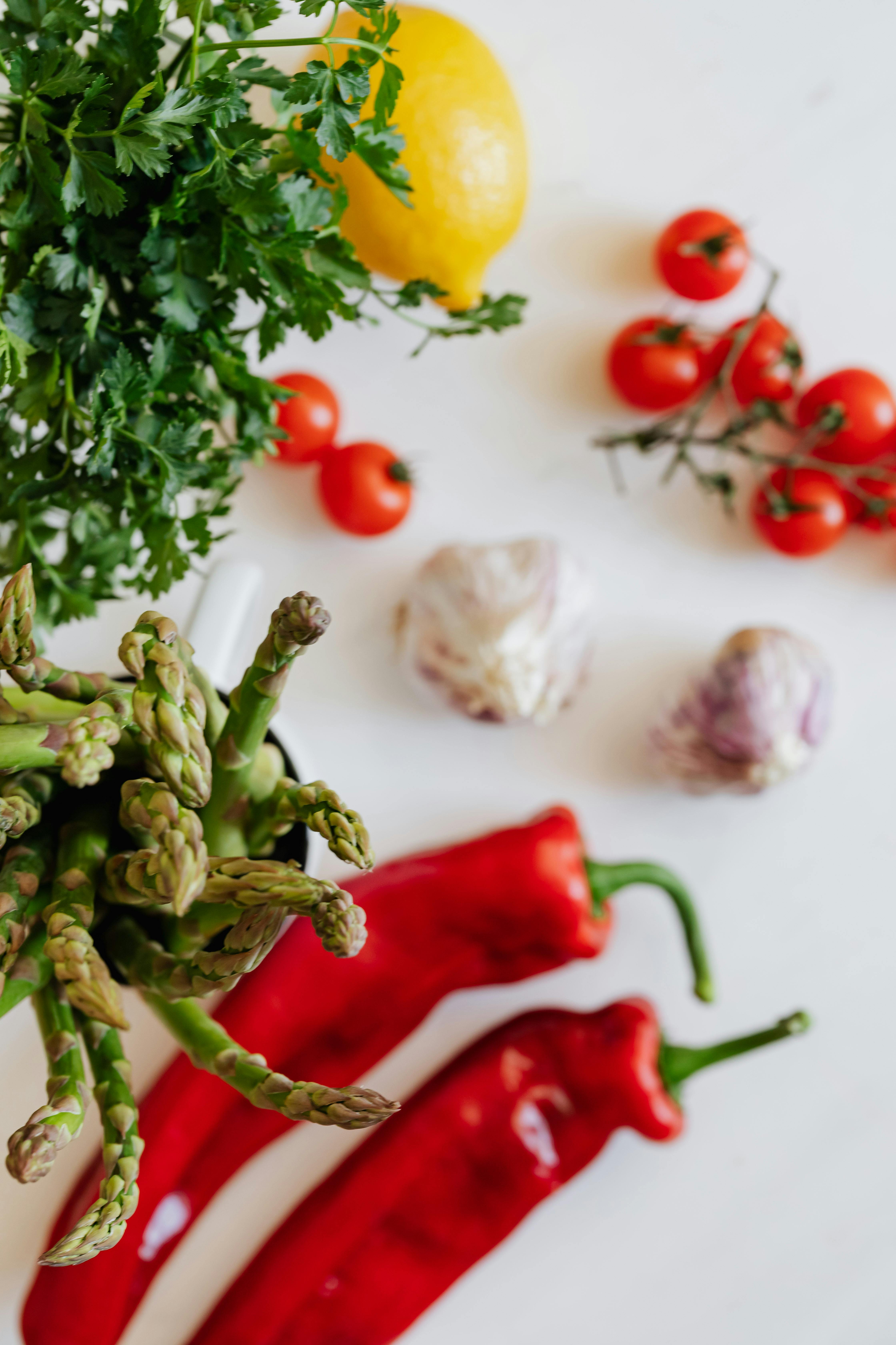 set of healthy ripe vegetables on table