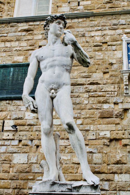 Free Classic Renaissance sculpture in Florence's historic square Stock Photo