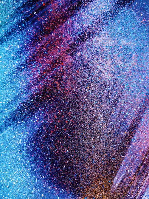 Colorful neon galaxy abstract background