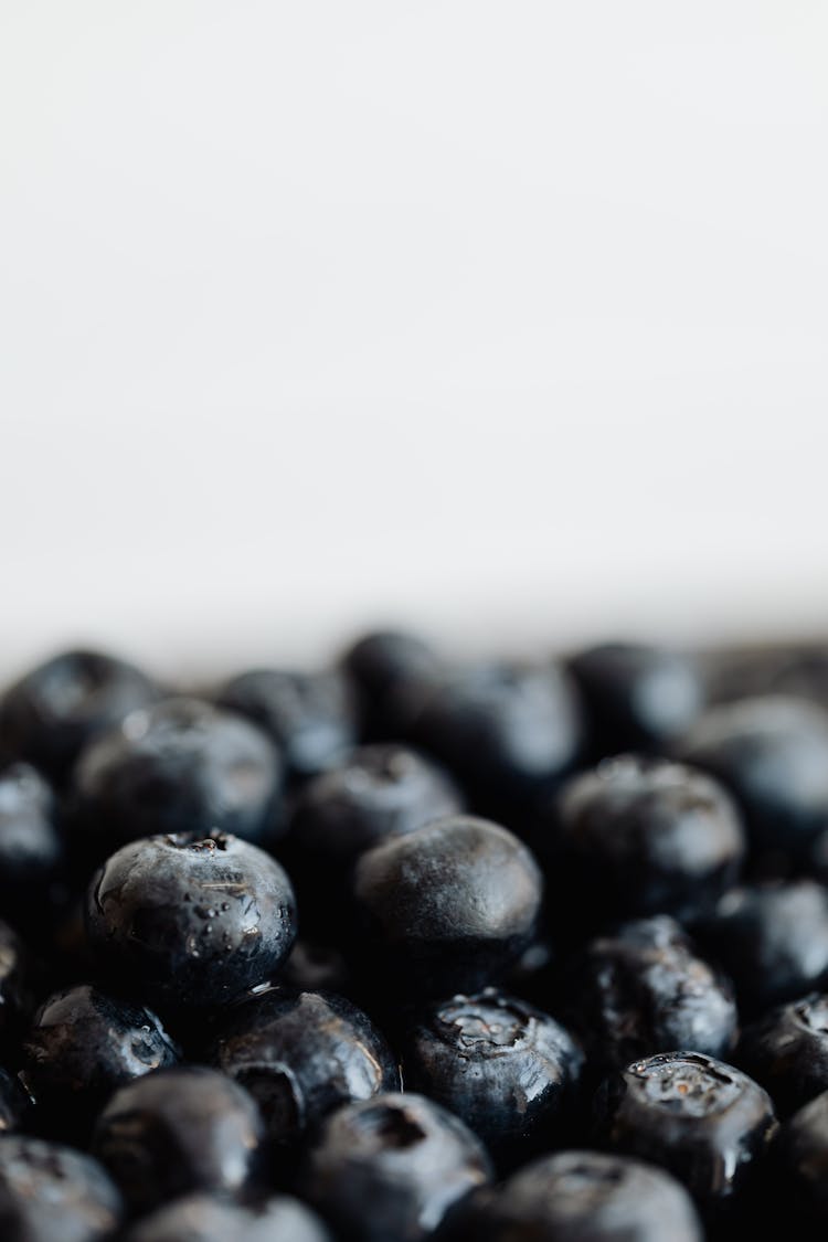 Pile Of Fresh Ripe Blueberries On Table