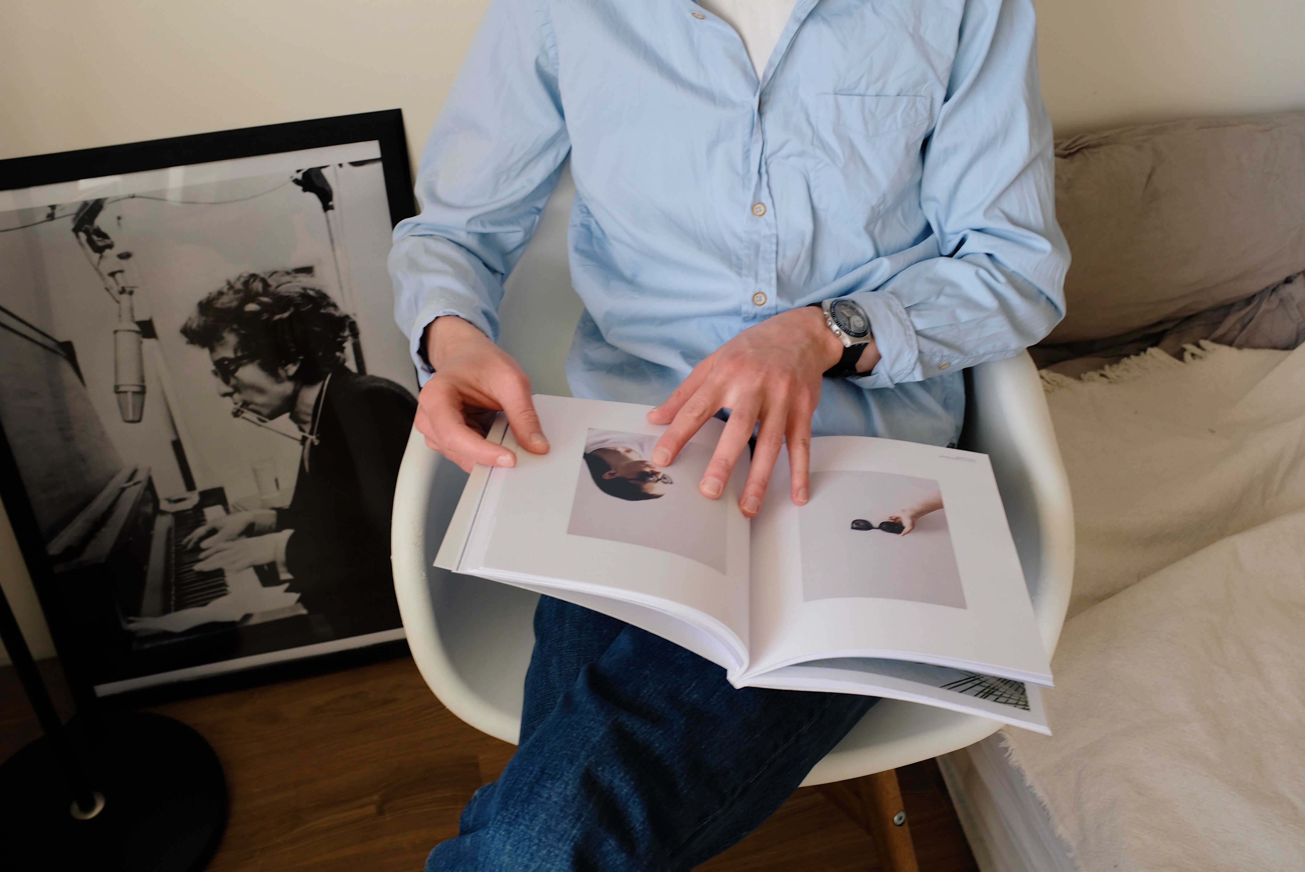 Art studio with photographs
