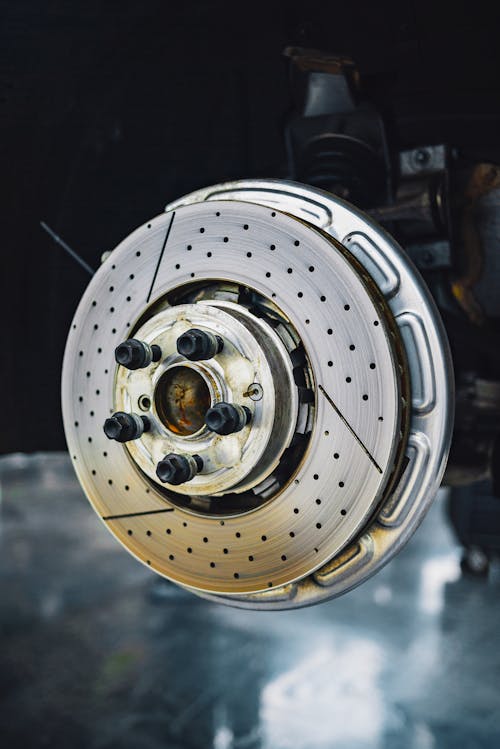 Free Disk brake of wheeled vehicle Stock Photo