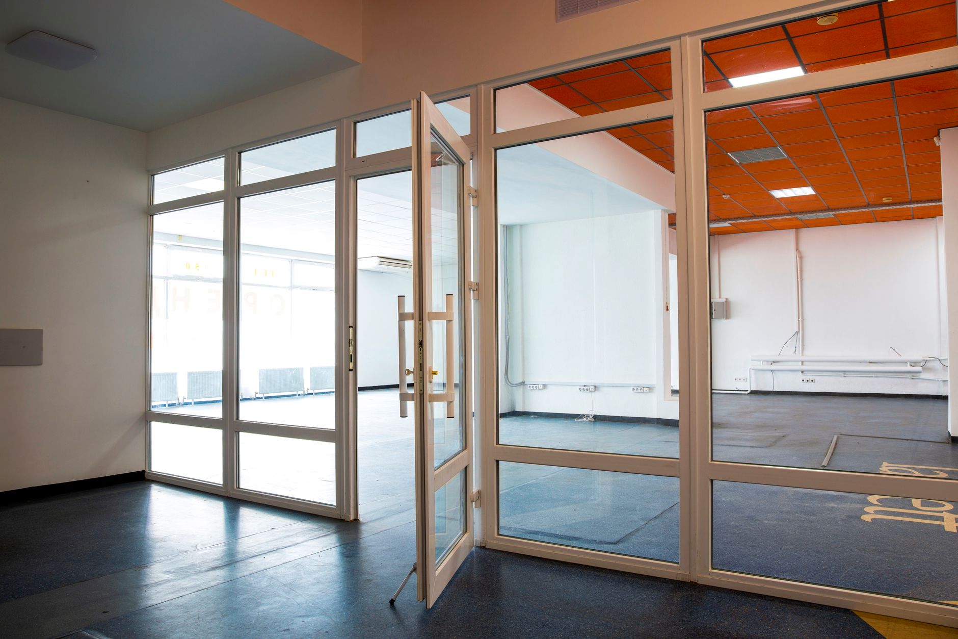 janitor cleaning commercial office space