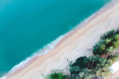 Free Aerial Shot Of The Beach Stock Photo