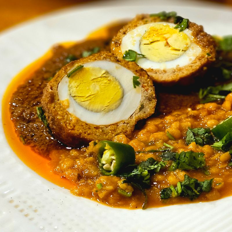 Iftar Egg Curry with Coconut and Chickpeas