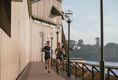 Free Man And Woman Jogging Stock Photo