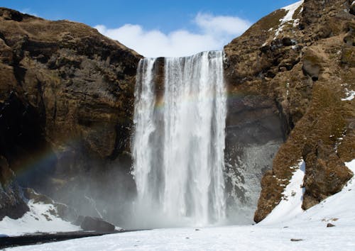 คลังภาพถ่ายฟรี ของ skogafoss, กระแสน้ำ, กลางแจ้ง