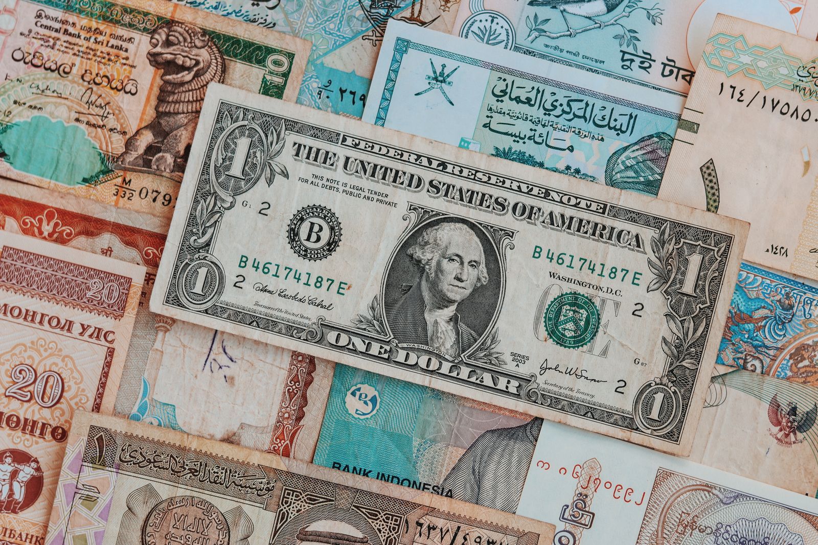 Banknotes from different countries