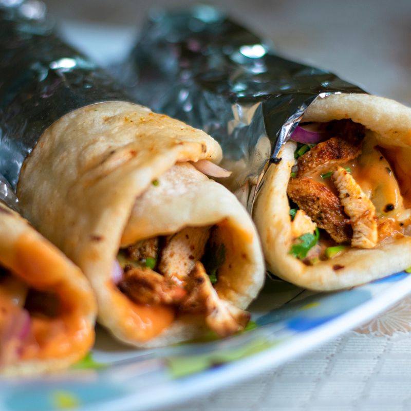 Punjabi Chicken Shawarma with Pomegranate and Cumin