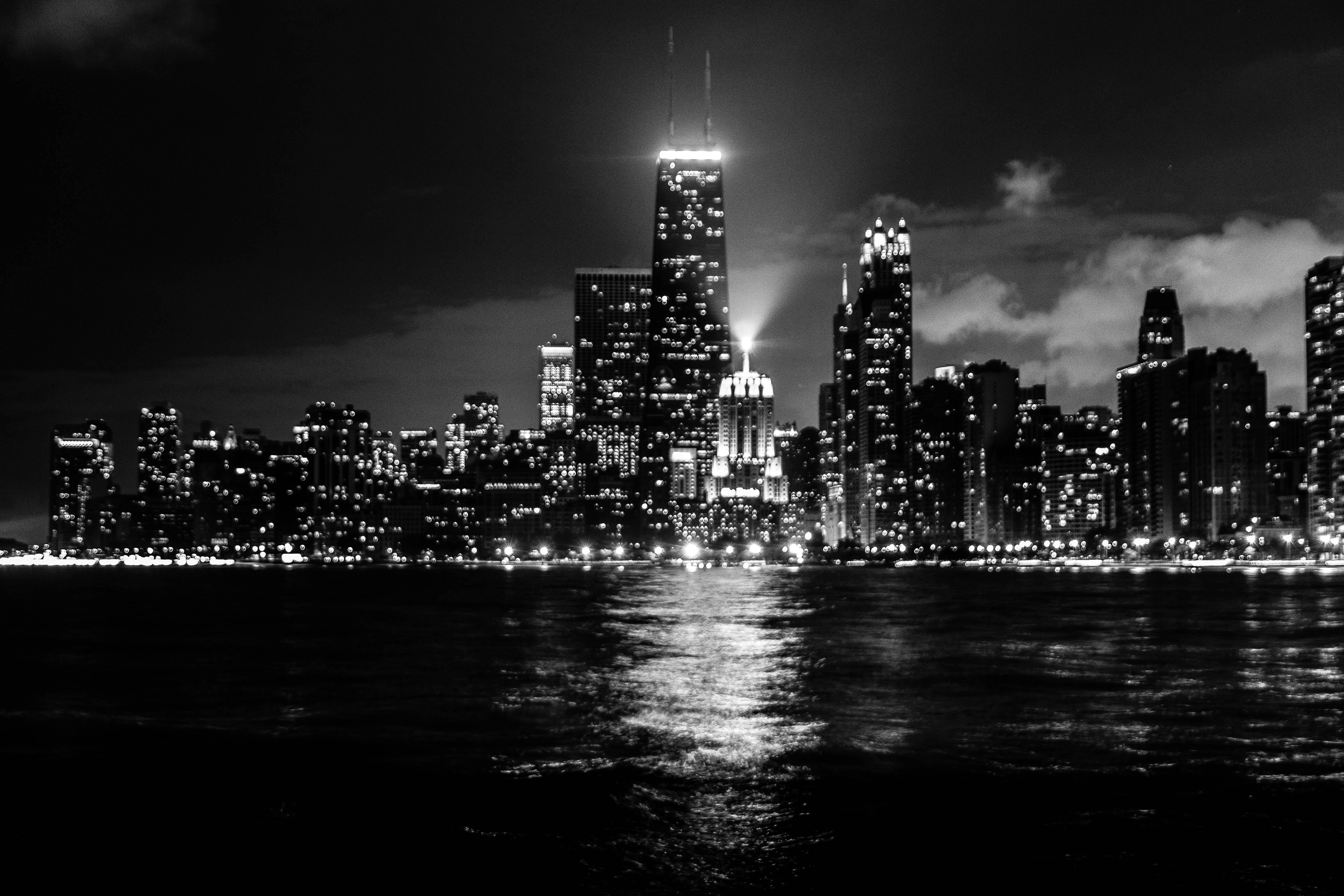 Free Stock Photo Of Black And White, Chicago, Cityscape