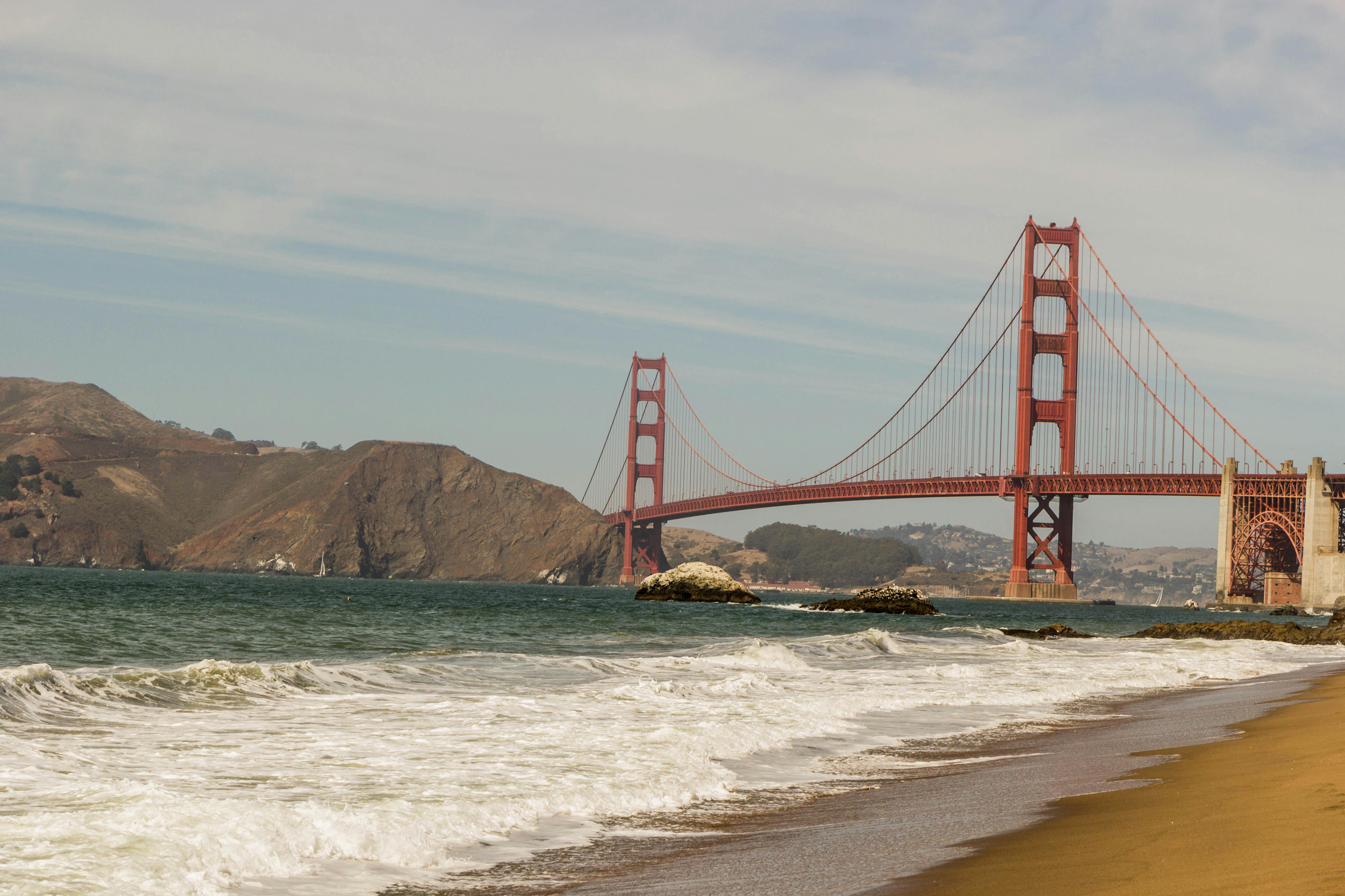 Free stock photo of baker beach, beach, golden gate bridge
