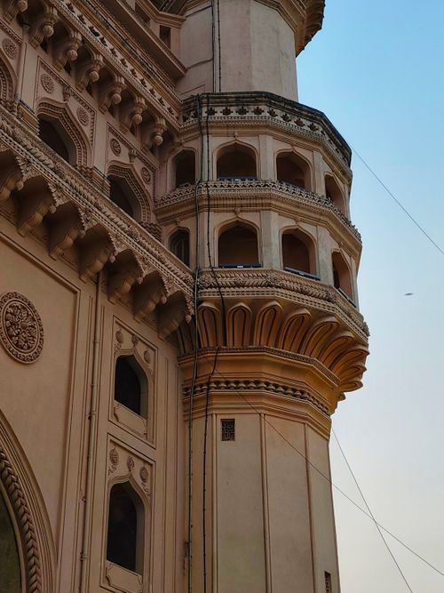 Free Close-up of Charminar's intricate architecture with historical design details in Hyderabad. Stock Photo