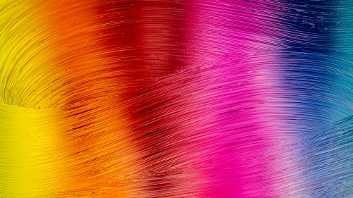 Free A vivid abstract art featuring dynamic, colorful brushstrokes creating an energetic visual impact. Stock Photo