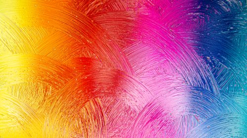 Free Colorful abstract brush strokes creating a vivid textured pattern. Stock Photo