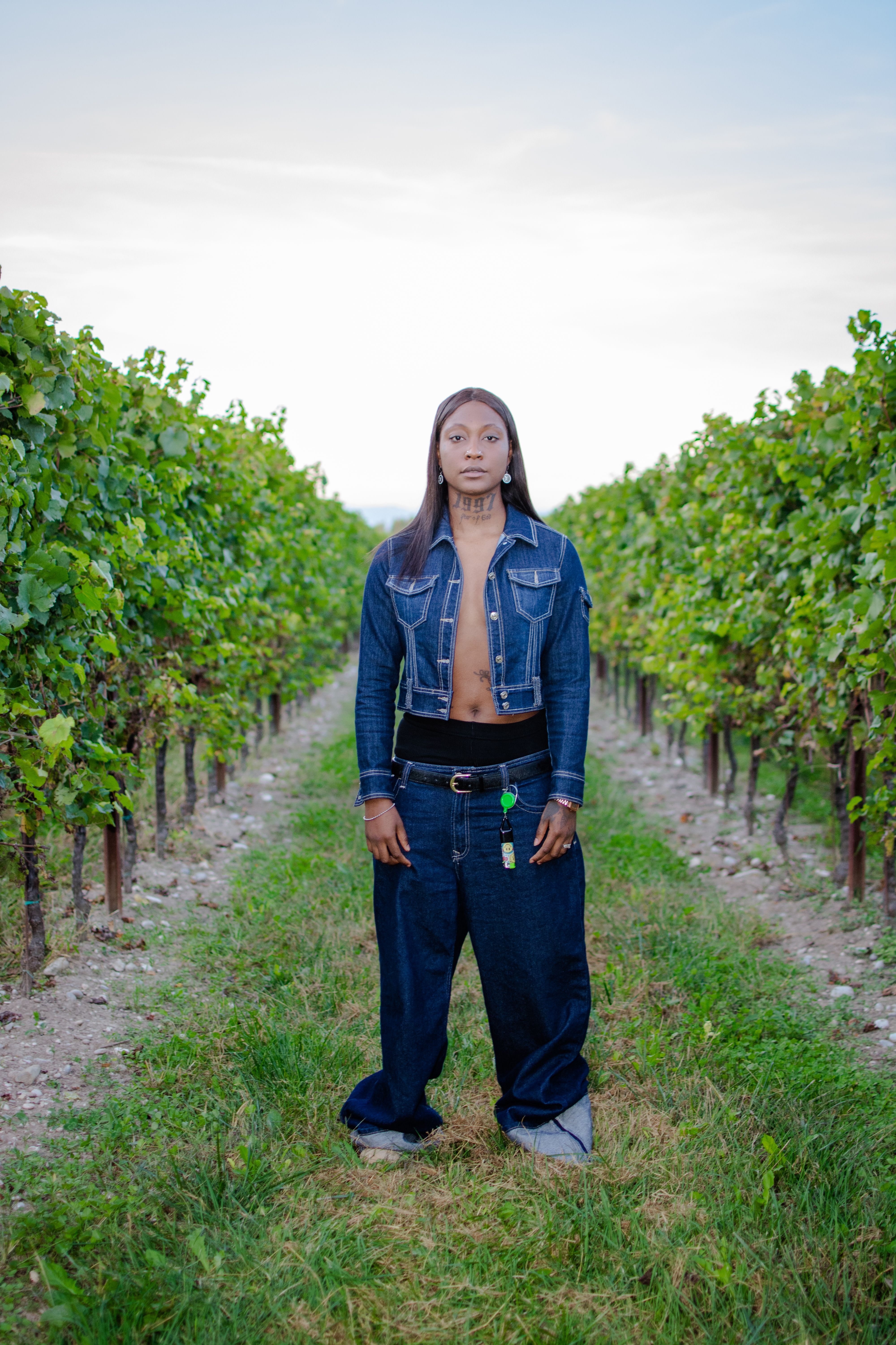 Fashion Portrait in Italian Vineyard · Free Stock Photo