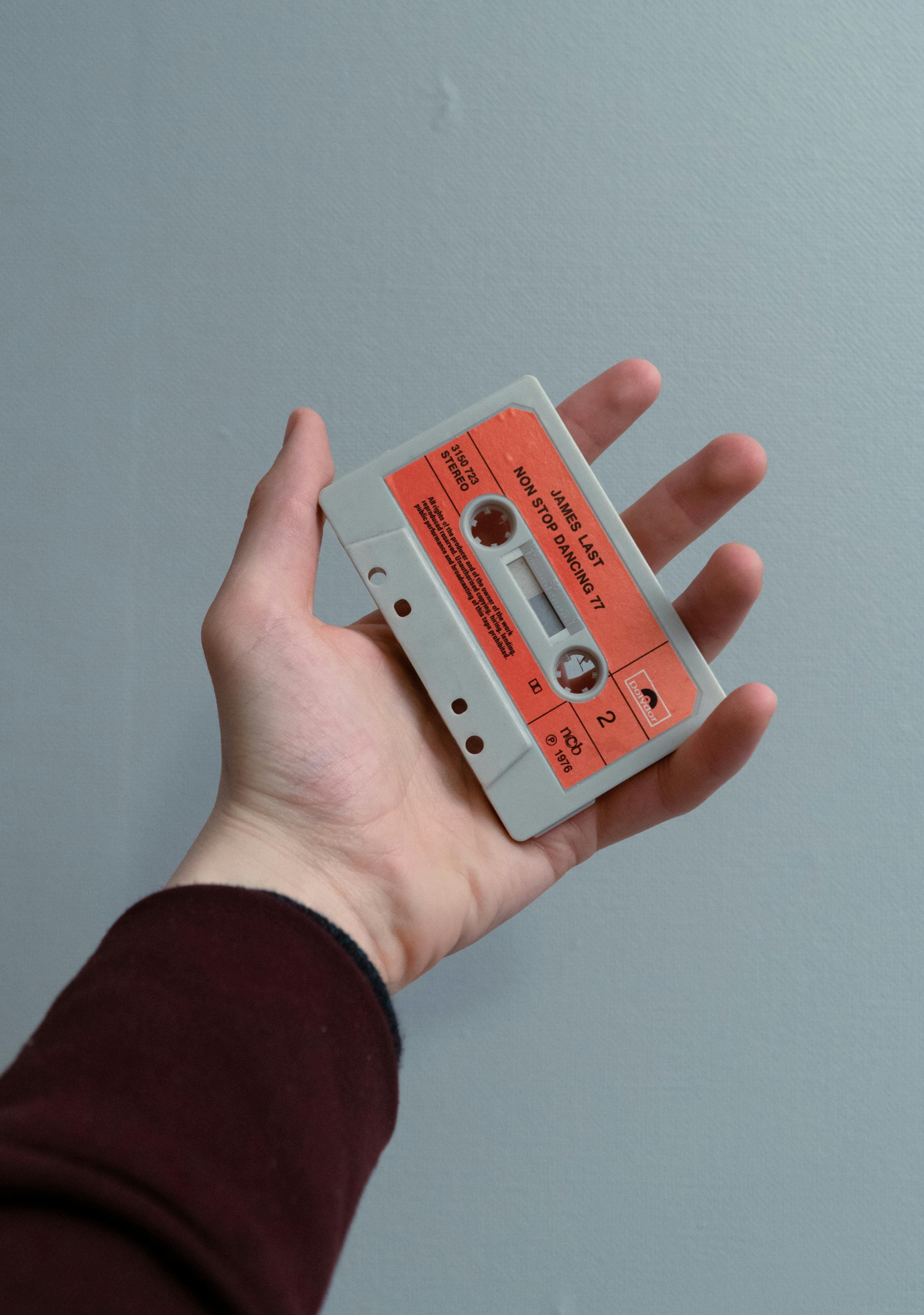 white cassette tape