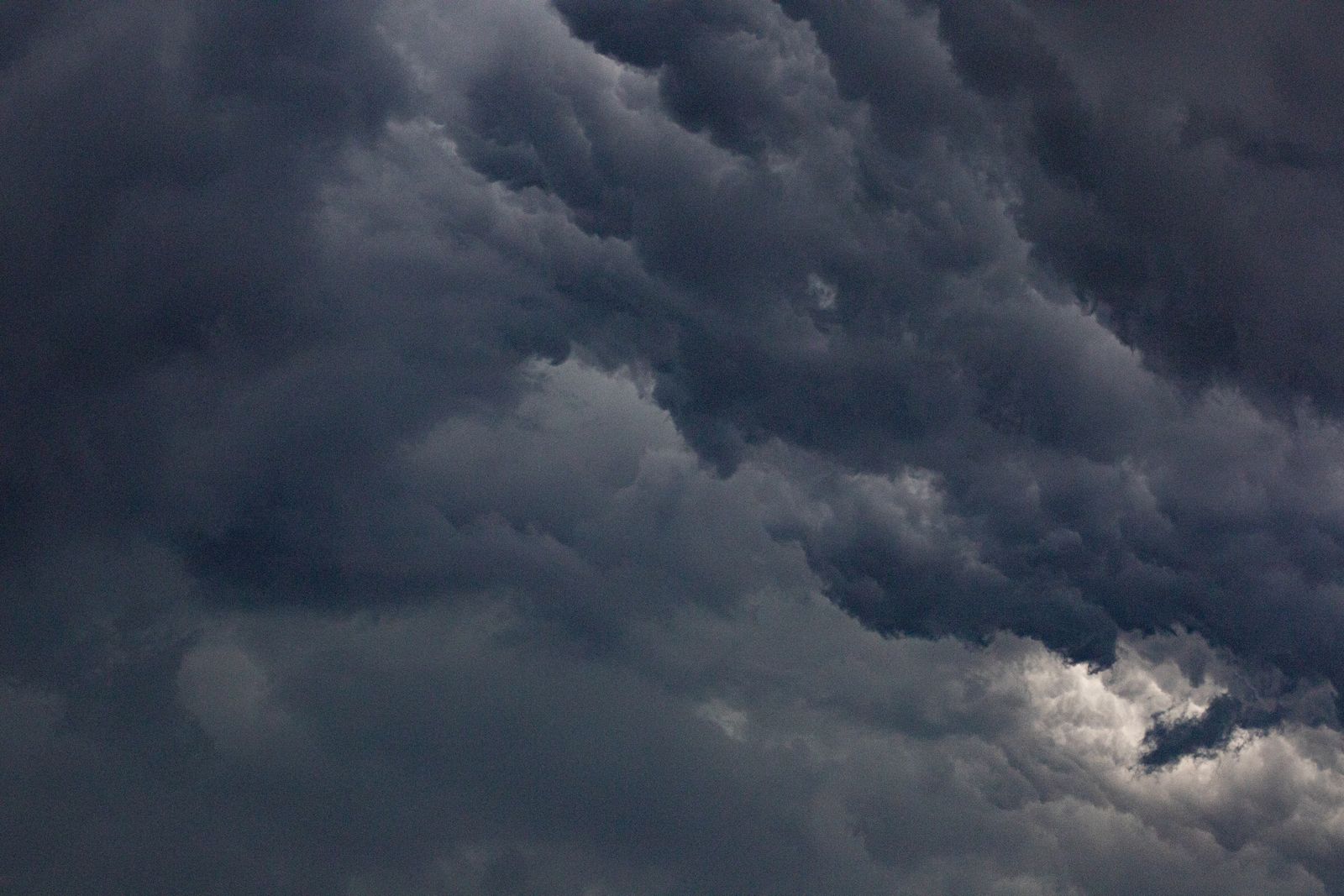 Storm system building over the ocean
