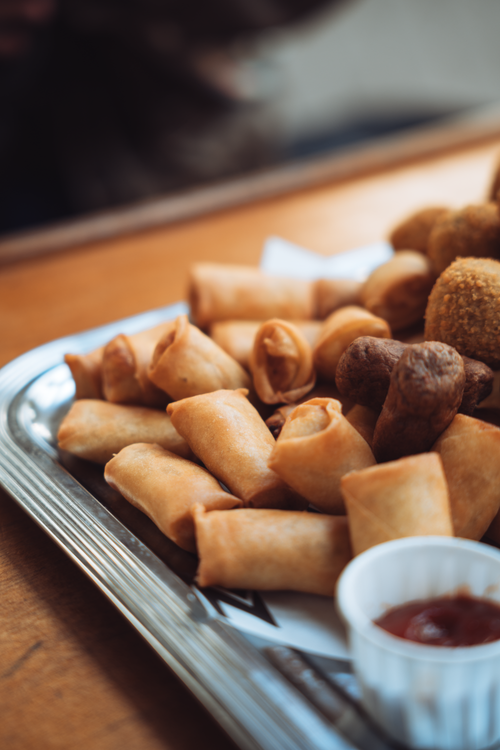Free A platter of assorted Dutch finger foods in Amsterdam, perfect for casual dining. Stock Photo