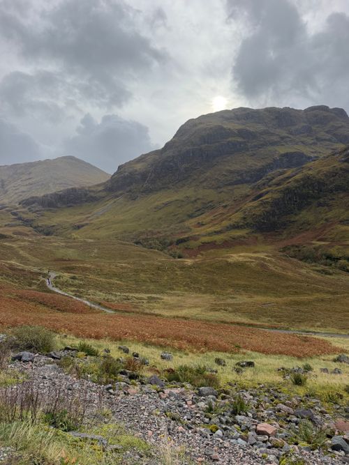 Free Breathtaking landscape of Glencoe, Scotland showcasing autumn colors and dramatic hills. Stock Photo