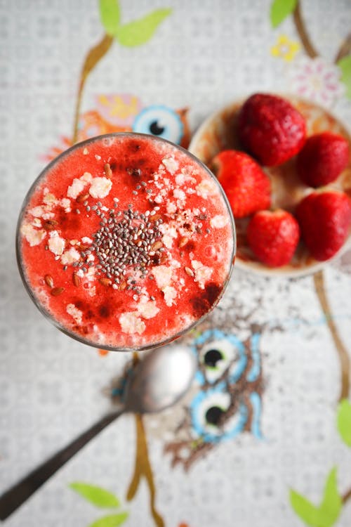 Kostnadsfri bild av chia frön, flatlay, förfriskning