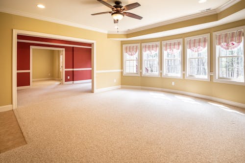 A Ceiling Fan at the Center of a Room