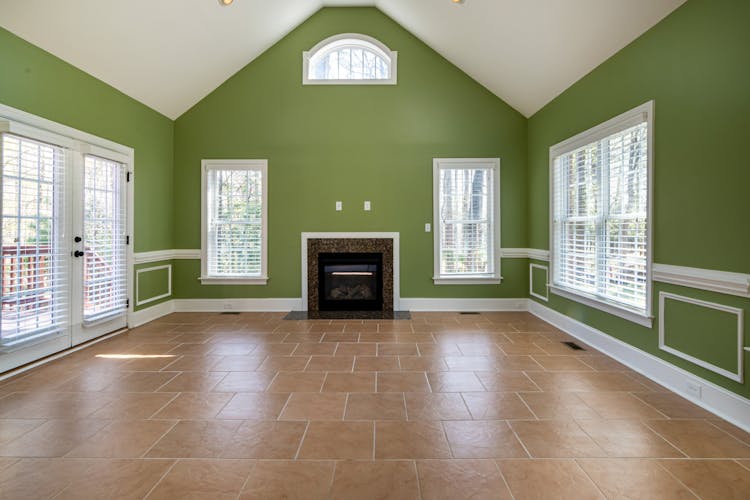 Green Walls Inside Of A House