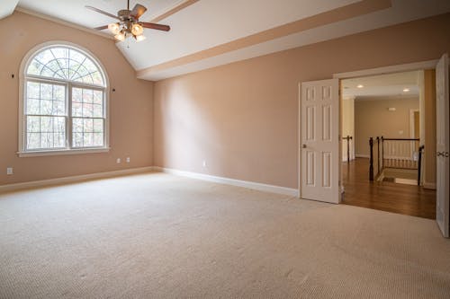 Ceiling Fan inside an Empty Room