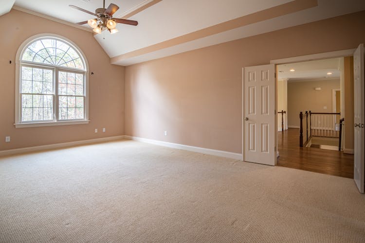 Ceiling Fan Inside An Empty Room