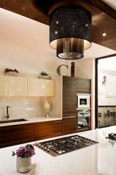 Stylish modern kitchen in Mexico City with sleek design and elegant decor.